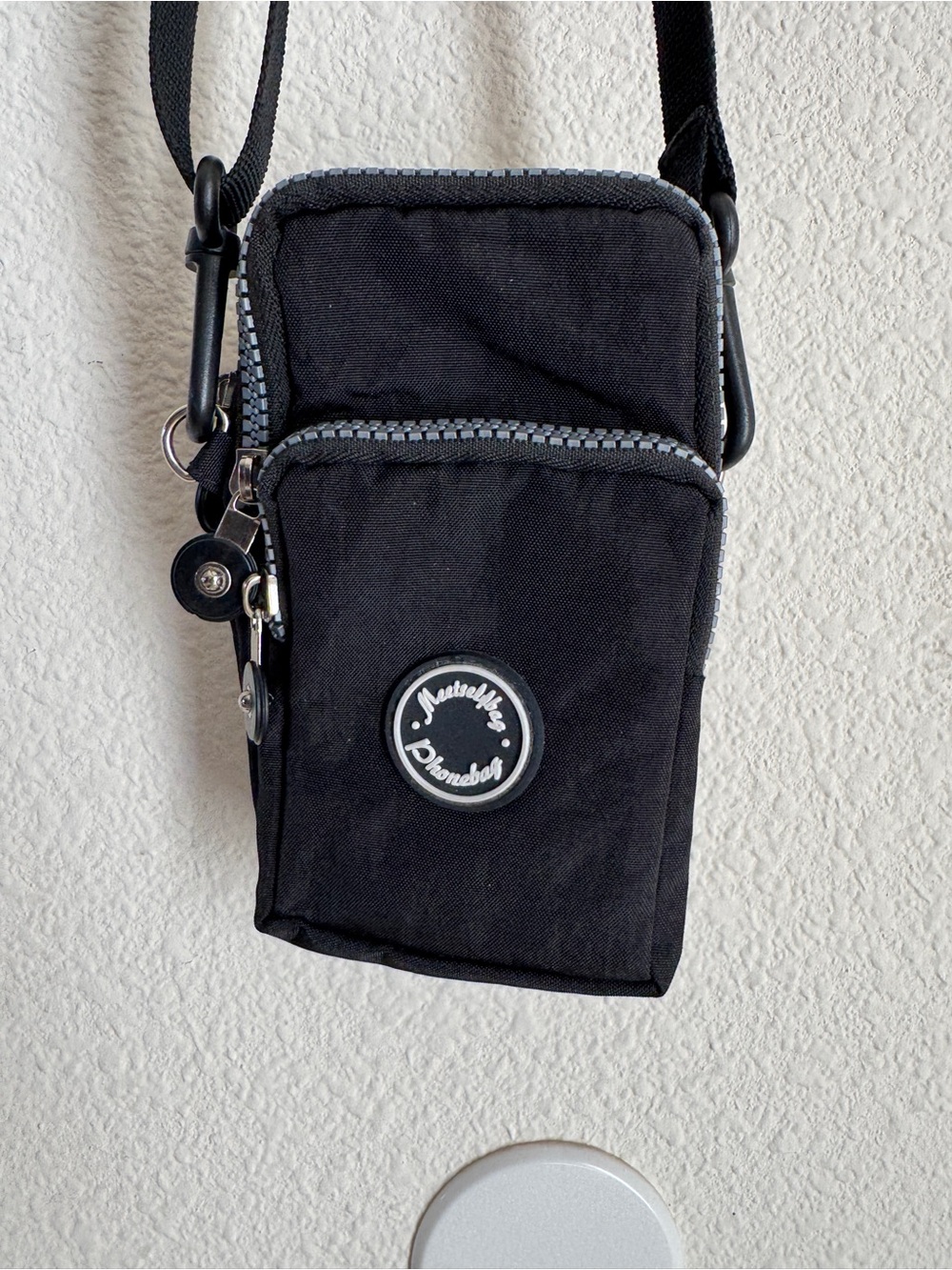 Black Compact Crossbody Phone Bag